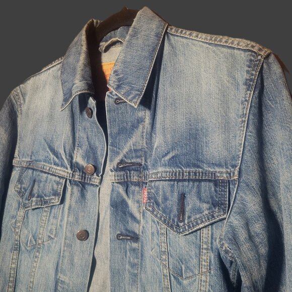 Levi's Original Trucker Jacket Med Wash Blue Denim - Women's Size S - Picture 2 of 11